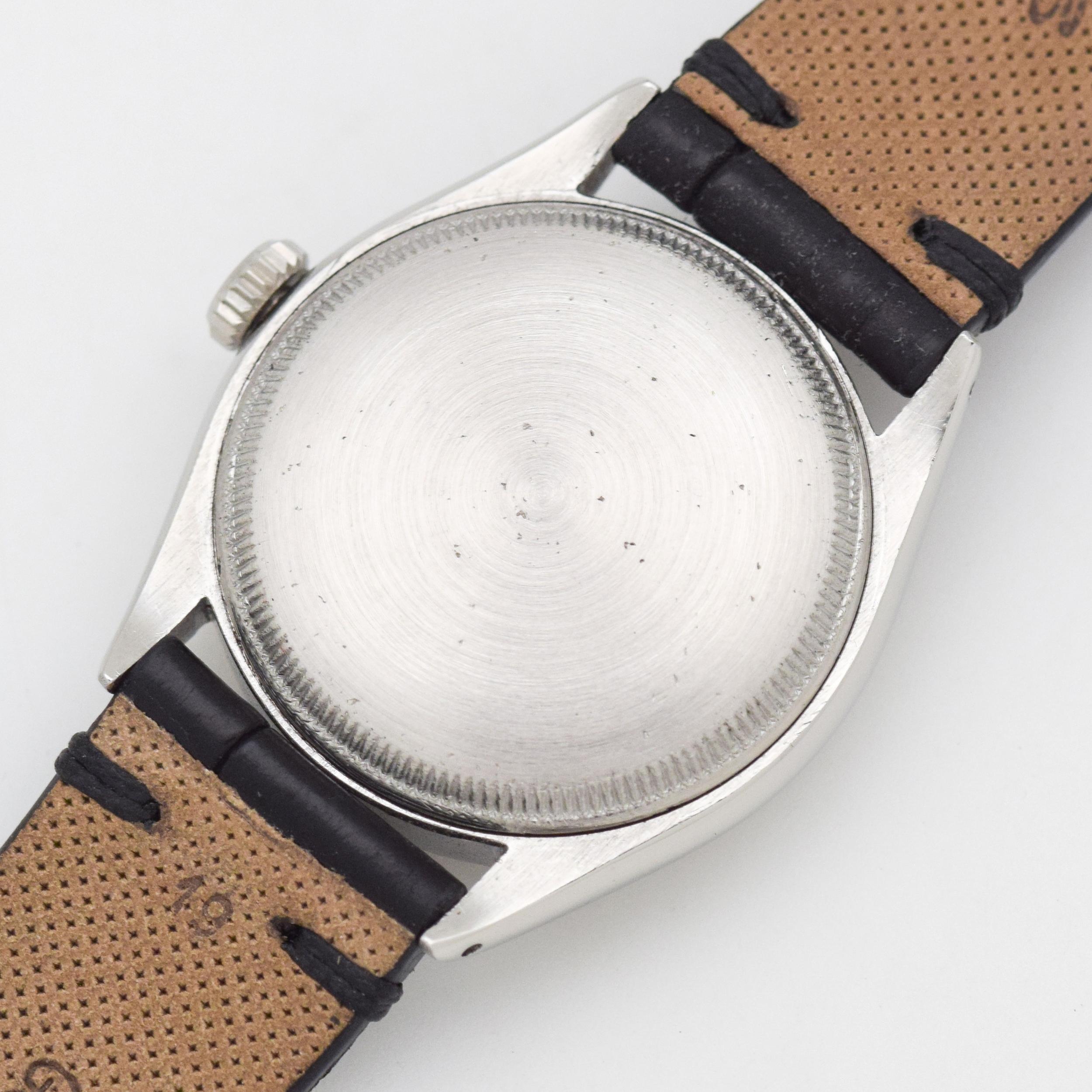 Vintage Rolex Oyster Perpetual Reference 6084 Stainless Steel Watch, 1951 In Excellent Condition In Beverly Hills, CA