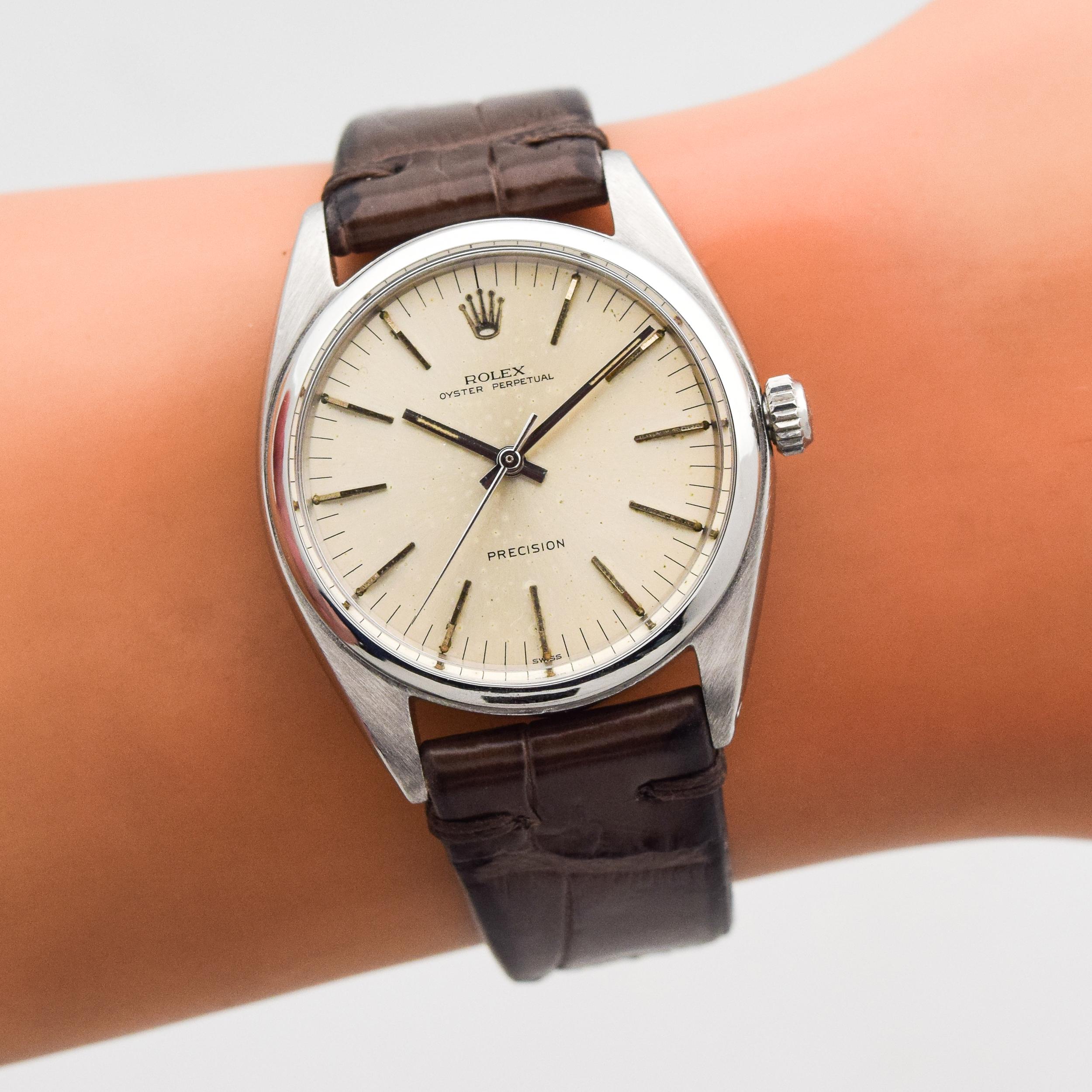 Vintage Rolex Oyster Perpetual Reference 6556 Stainless Steel Watch, 1961 For Sale 2