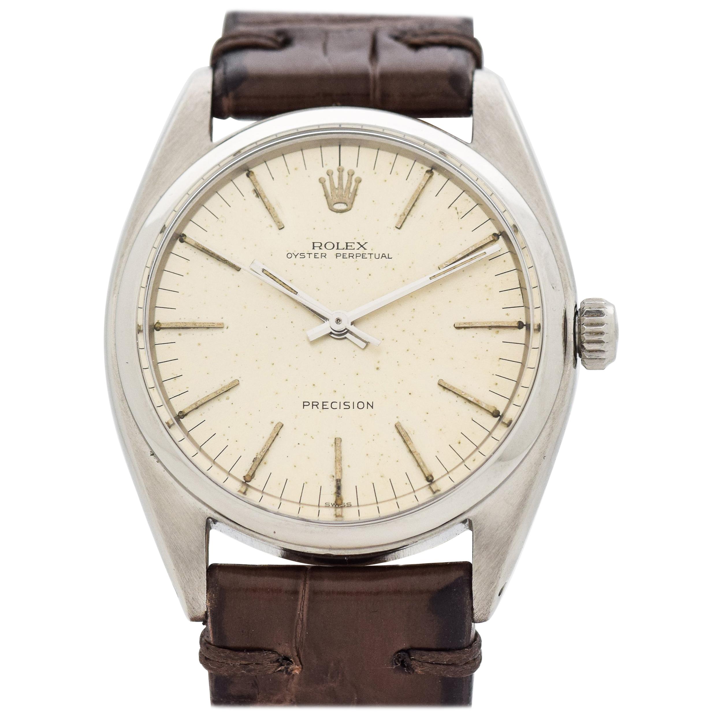 Vintage Rolex Oyster Perpetual Reference 6556 Stainless Steel Watch, 1961 For Sale