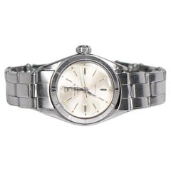 Rolex Oyster Precision 6411 Silver Ladies Montre vintage en acier inoxydable