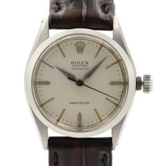 Vintage Rolex Oyster Speed King Precision Steel Silver Dial Hand Wind Watch