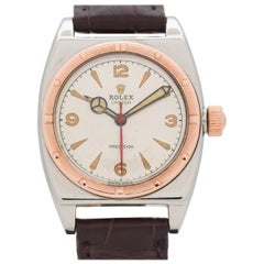 Vintage Rolex Oyster Viceroy 10 Karat Rose Gold and Stainless Steel Watch, 1943