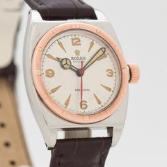 Vintage Rolex Oyster Viceroy 10 Karat Rose Gold and Stainless Steel Watch, 1943