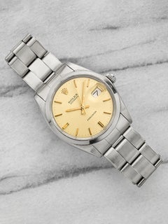 Vintage Rolex Oysterdate 6694 Acier inoxydable Jaune Cadran Sunburst 34mm