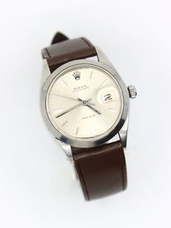 Vintage ROLEX Oysterdate Precision Date Watch with Brown Leather Strap