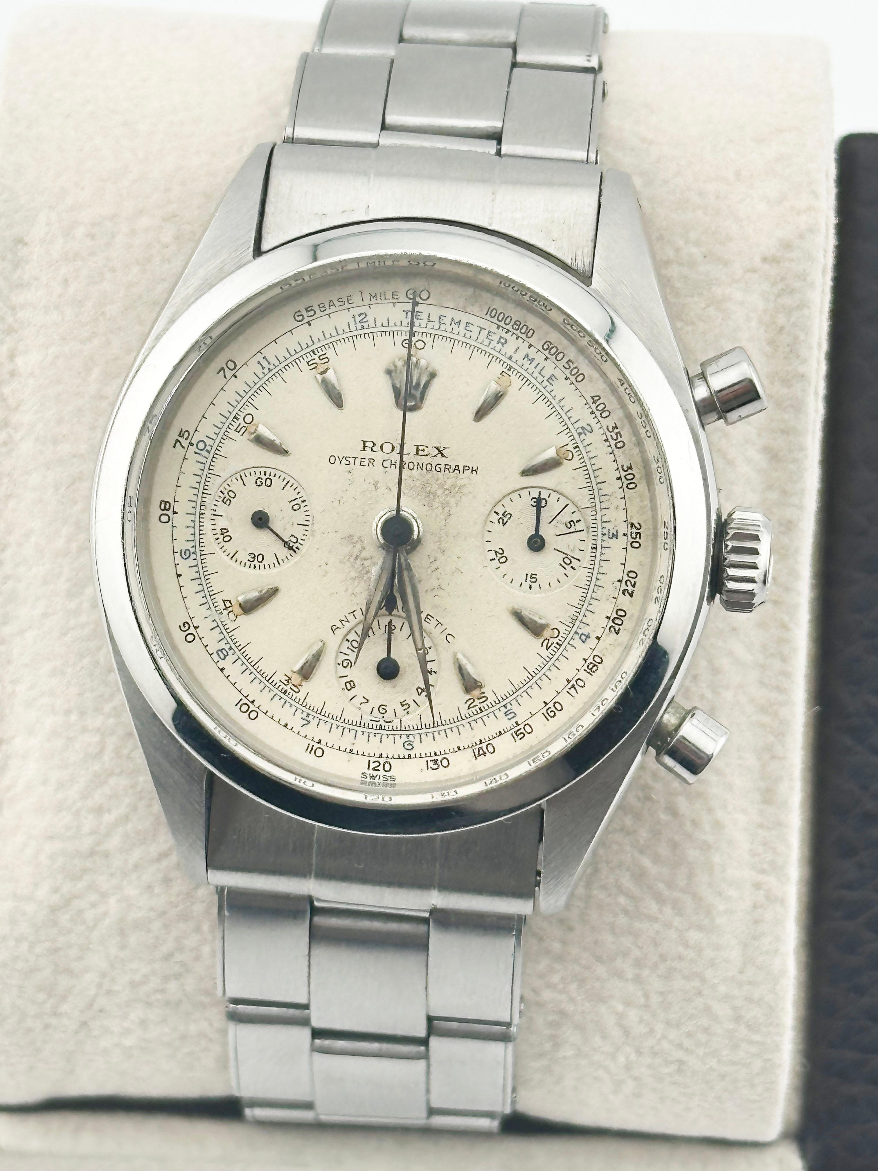 VINTAGE Rolex Pre Daytona 6234 Chronograph Stainless Steel For Sale 7