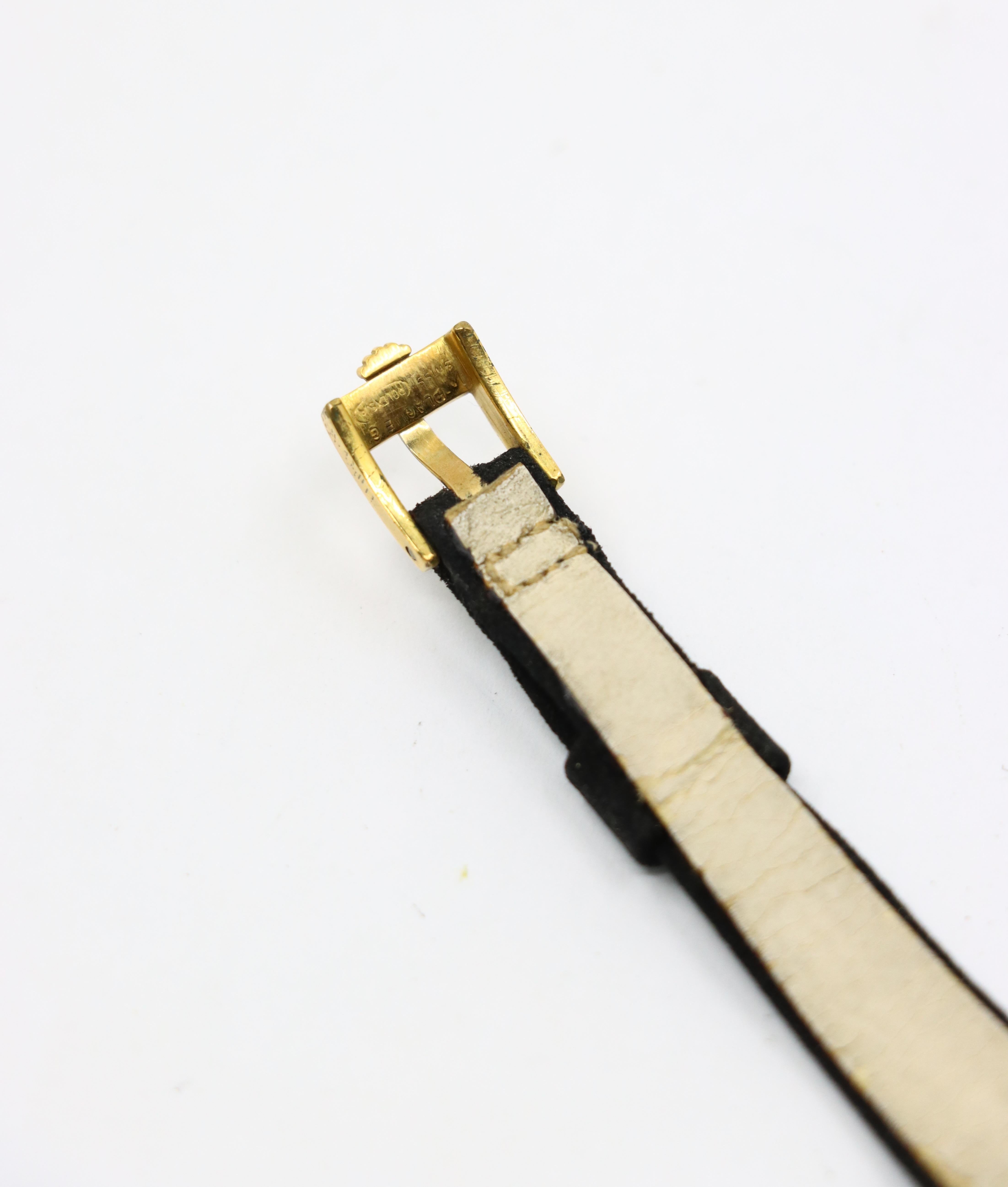 Vintage Rolex Präzision 14KT Gold Samt Uhr im Angebot 9