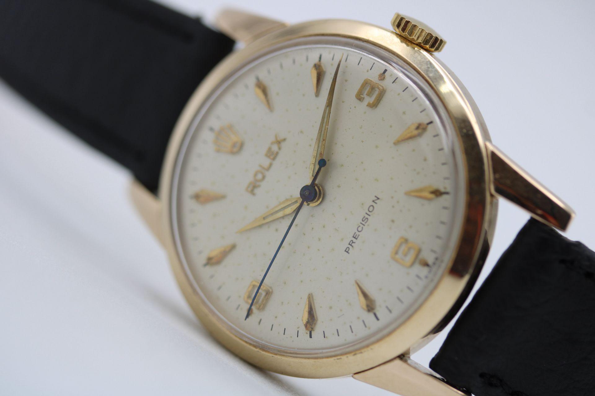Vintage Rolex Precision  9ct Yellow Gold  Manual Wind  1960s  Serviced For Sale 9