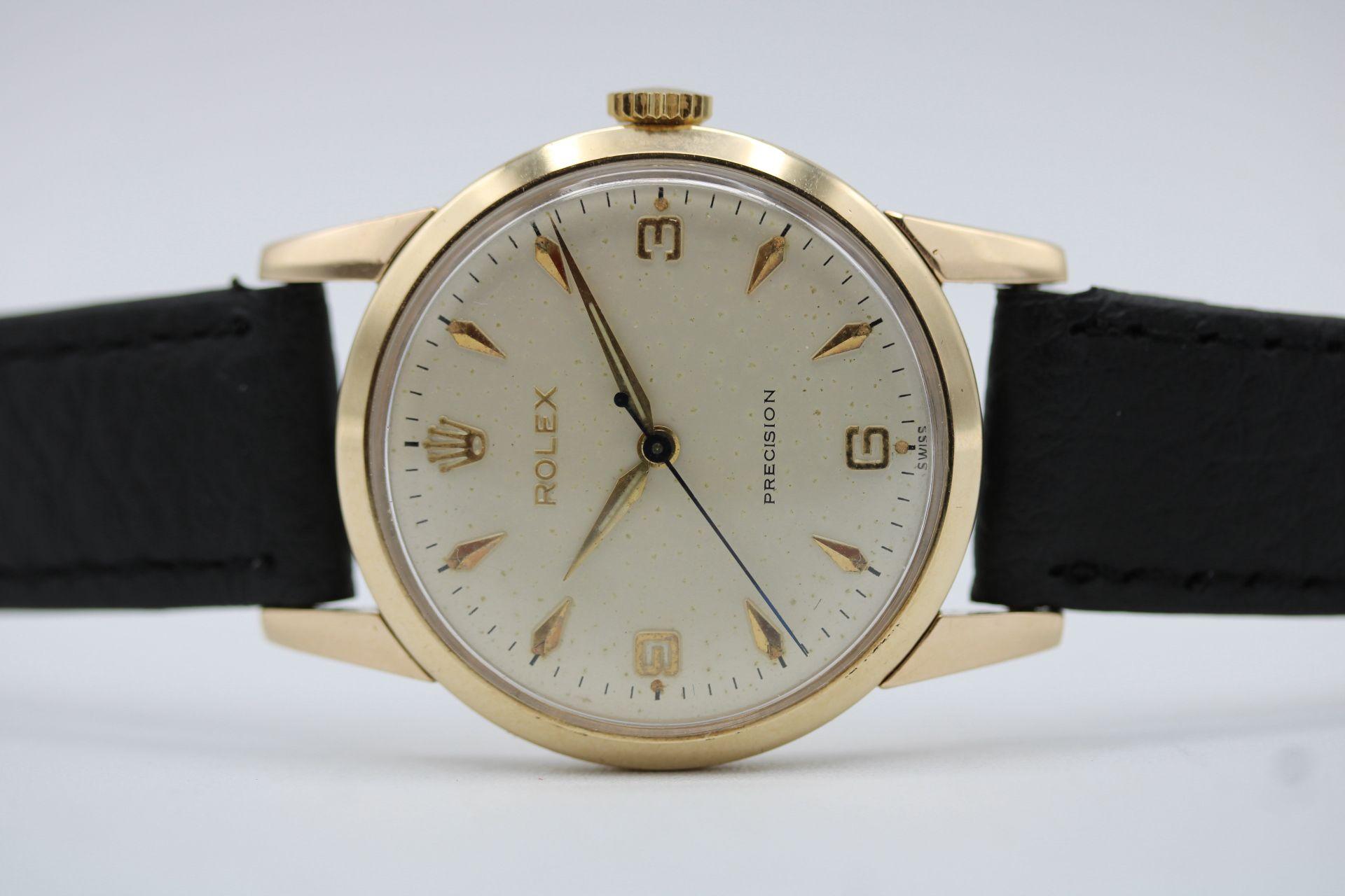 Vintage Rolex Precision  9ct Yellow Gold  Manual Wind  1960s  Serviced For Sale 5