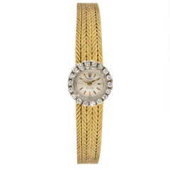 Vintage Rolex Precision Diamond Watch 18ct Gold