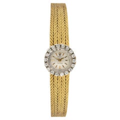 Orologio Rolex Precision Diamond d'epoca in oro 18 carati