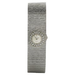 Vintage Rolex Precision Ladies 18kt White Gold Watch with Diamonds