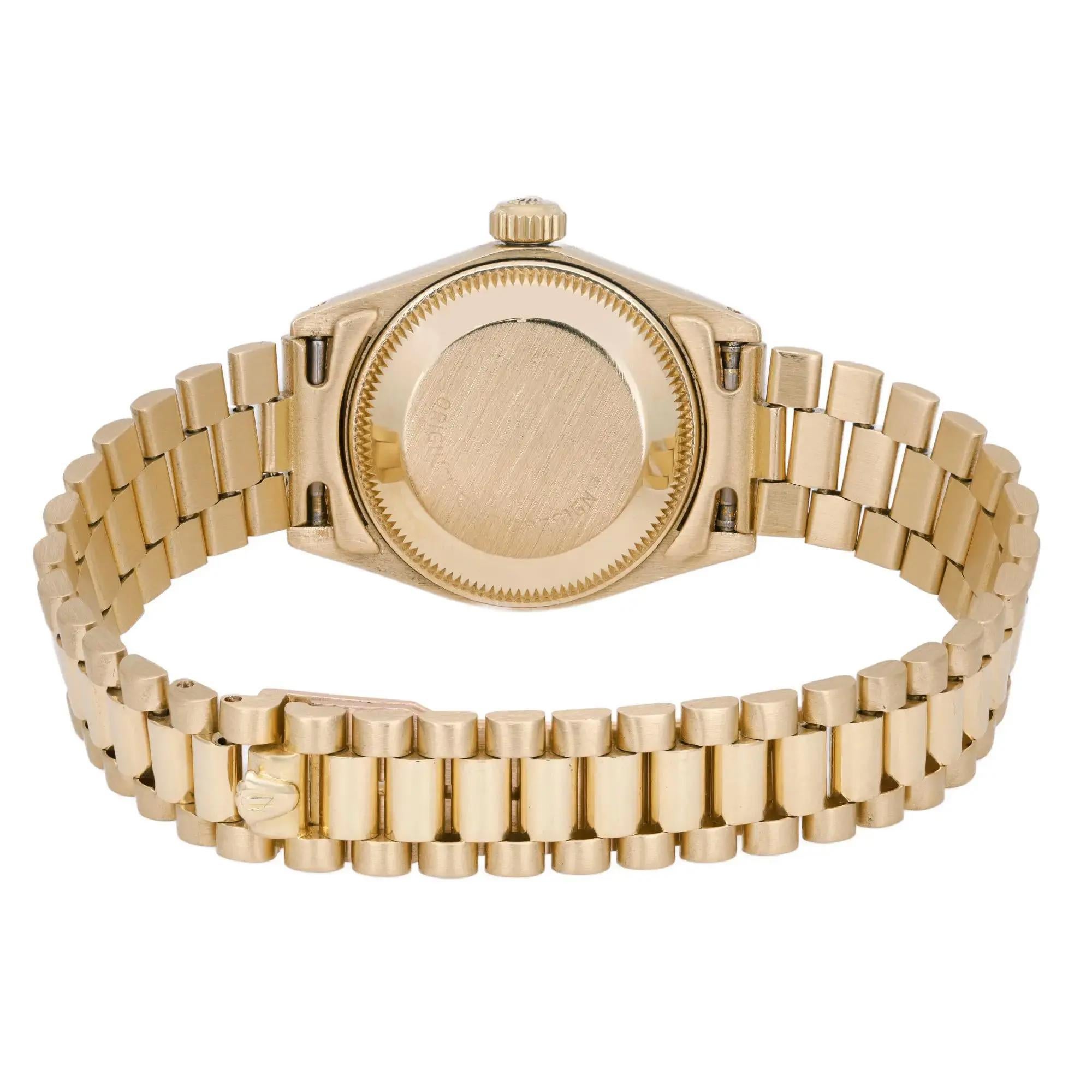 Reloj Rolex President Vintage de oro amarillo de 18 quilates con esfera de champán y diamantes 6917 1