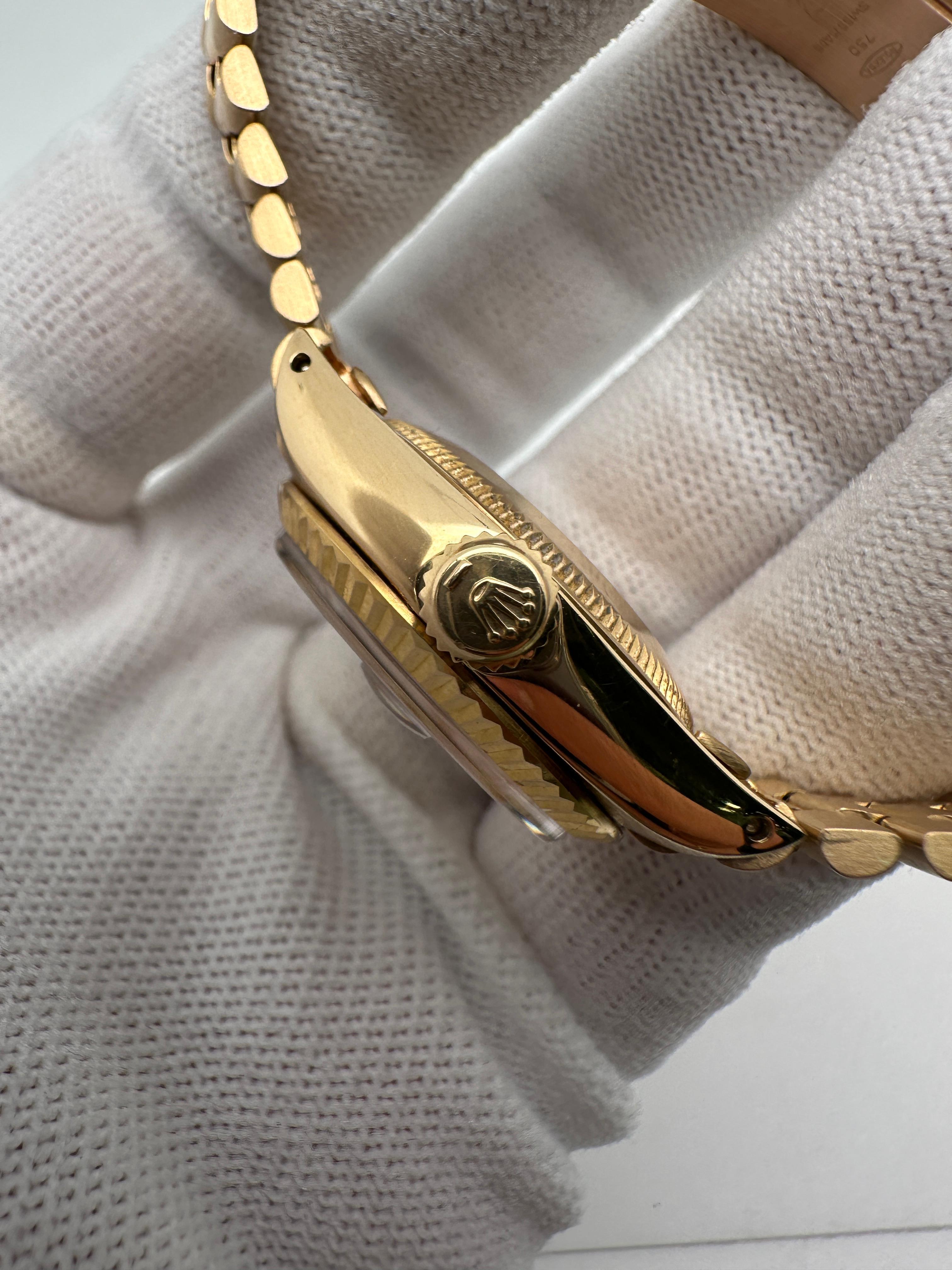 Vintage Rolex President 18K Yellow Gold Champagne Diamond Dial Watch 6917 For Sale 4
