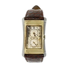 Vieille montre Rolex Prince Brancard acier et or bracelet en cuir