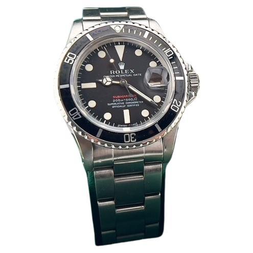 Vintage Rolex RED Submariner 1680 Matte Dial Stainless Steel Box Service Paper