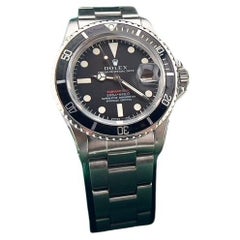 Vintage Rolex RED Submariner 1680 Matte Dial Stainless Steel Box Service Paper
