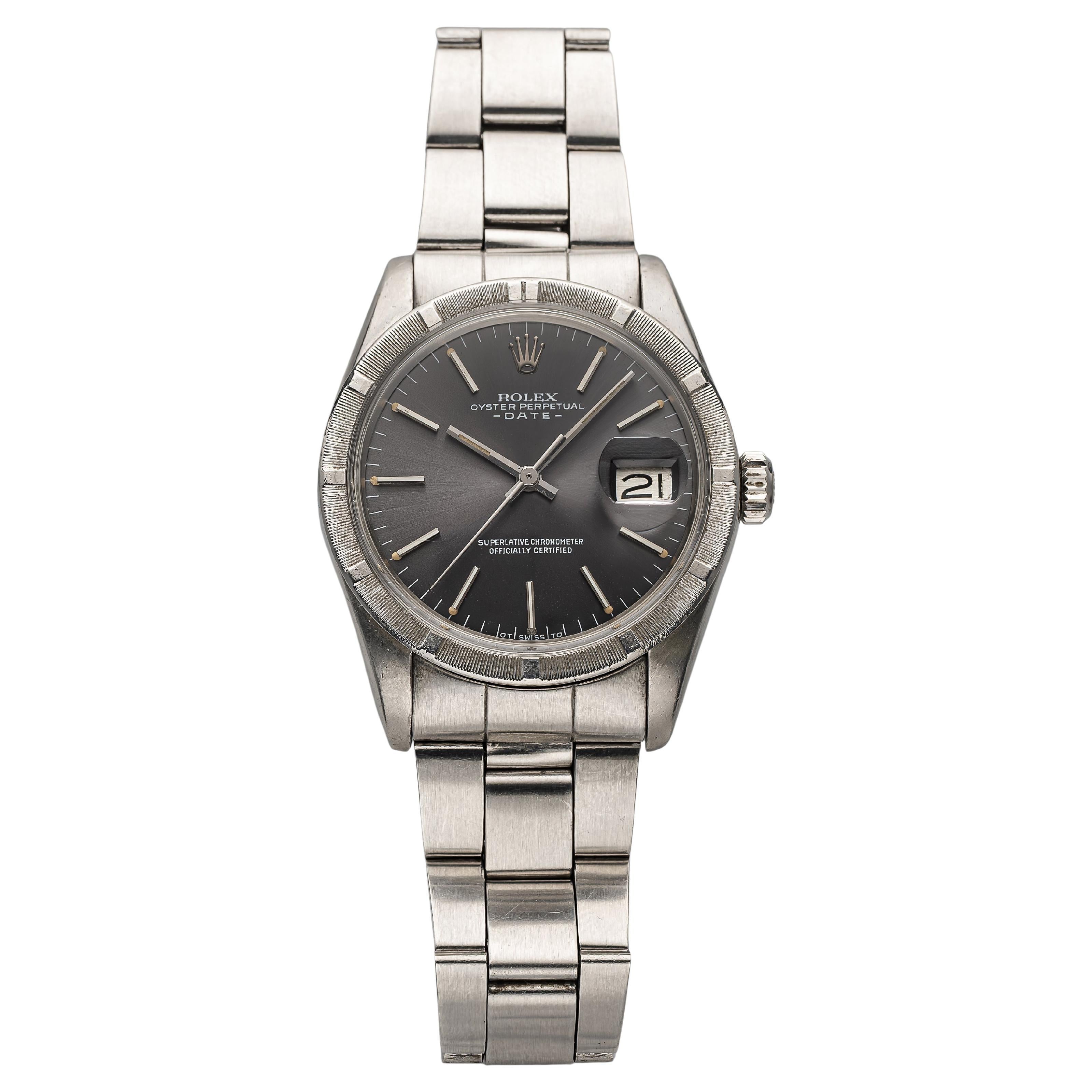 Vintage Rolex Ref 1501 70s Automatic Grey Sigma Dial 34mm Case.