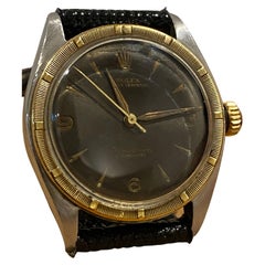 Vintage Rolex Ref 6284 C1953 Black Dial Gold Thunderbird Bezel Mens' Watch 