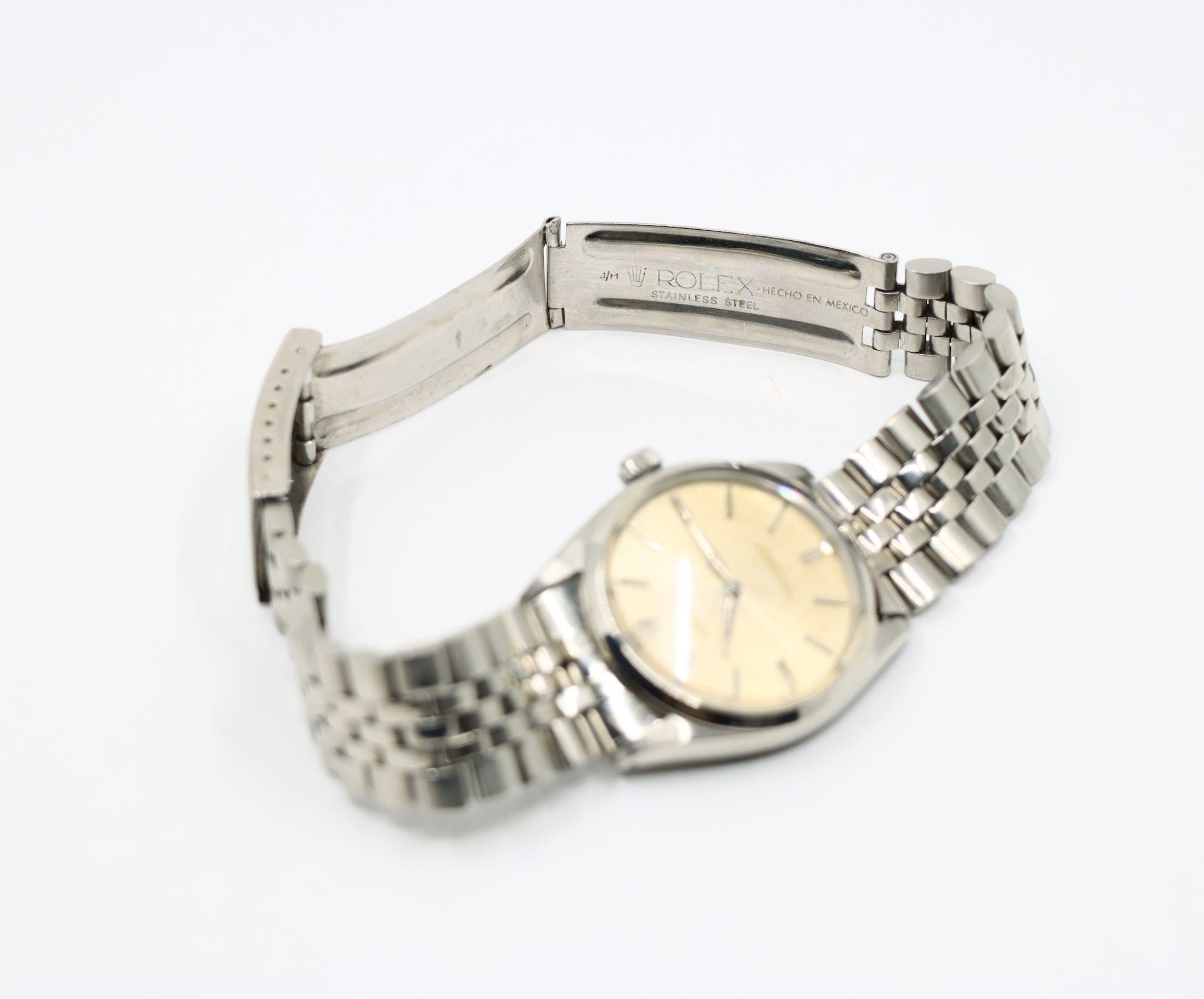 Orologio Rolex Oyster Perpetual d'epoca in acciaio in vendita 3