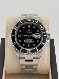 Rolex Submariner 16800 PUMPKIN Dial en acier inoxydable Boîte papier 1985