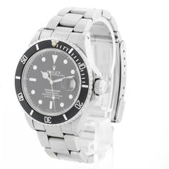 Vintage Rolex Submariner 16800 Stainless Steel Men's Watch with Distinctive Pati