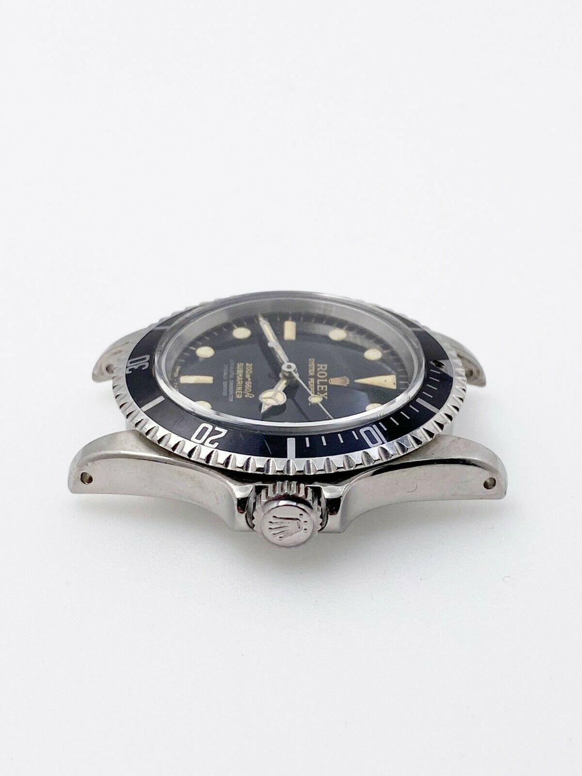 Rolex Submariner 5512 avec cadran doré à quatre lignes en acier inoxydable, circa 1964 en vente 5