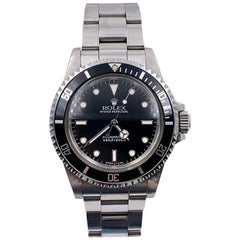 Vintage Rolex Submariner 5513 Cadran noir Acier inoxydable 1988 non poli
