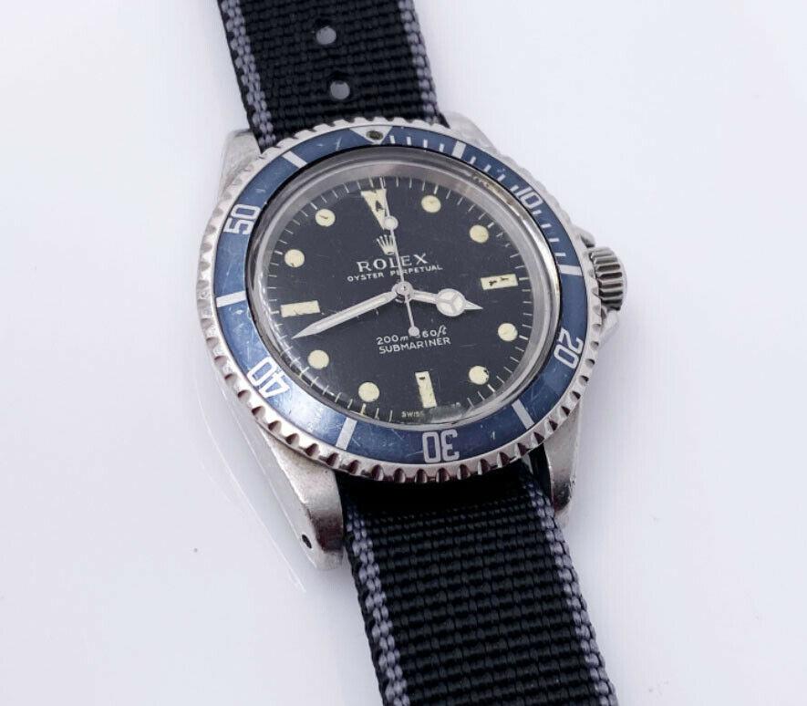 Rolex Submariner 5513 Montre vintage à cadran noir mat en acier inoxydable, 1969 État moyen - En vente à San Diego, CA