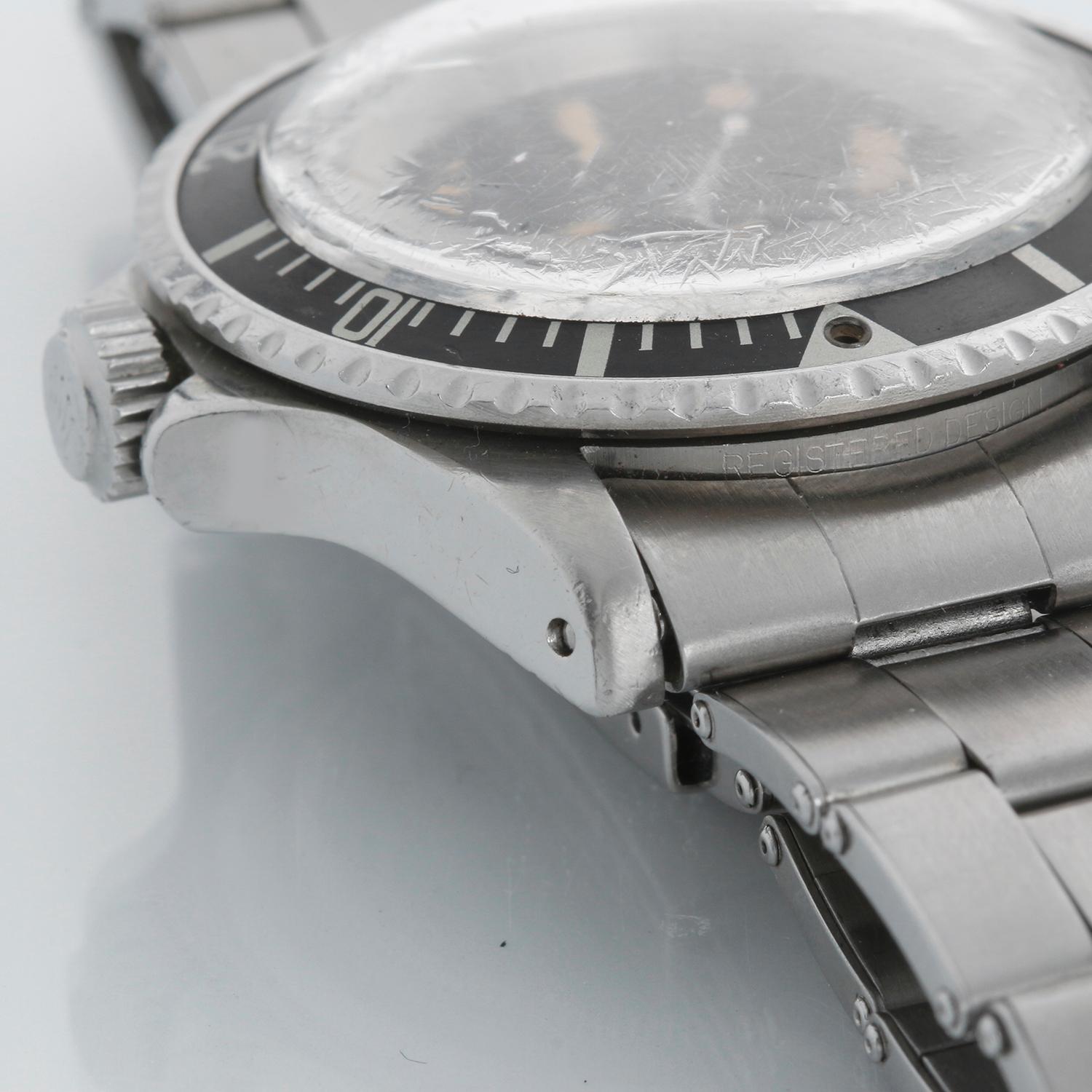 Vintage Rolex Submariner Schwarzes Zifferblatt Herren Automatikuhr 5513 Feet First im Angebot 4