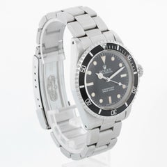 Vintage Rolex Submariner Black Dial Men's Automatic Watch 5513