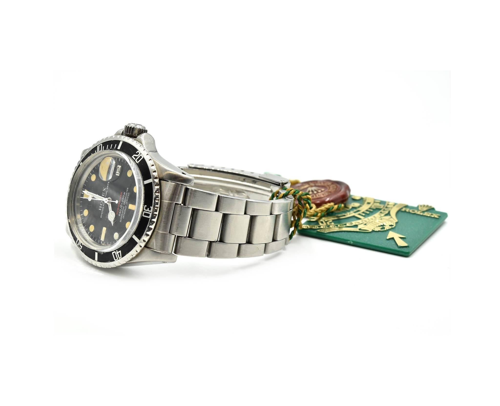 Women's or Men's Rolex Stainless Steel Vintage Submariner Date automatic Wristwatch Ref 1680