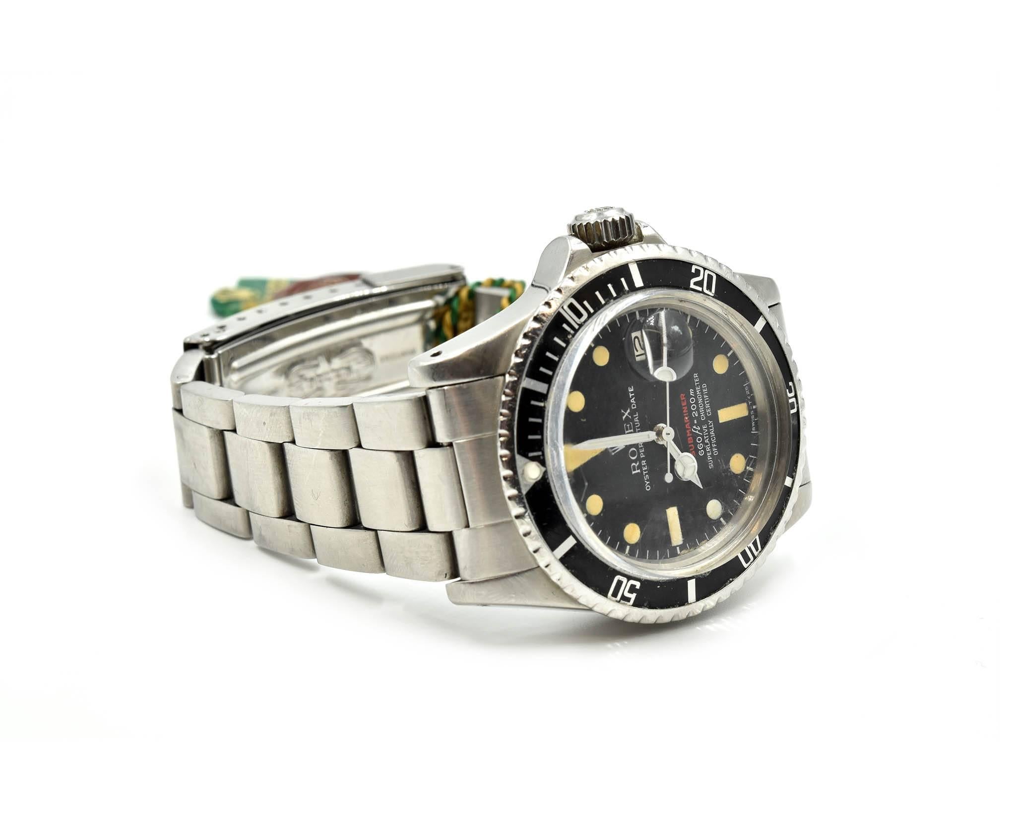 Rolex Stainless Steel Vintage Submariner Date automatic Wristwatch Ref 1680 1