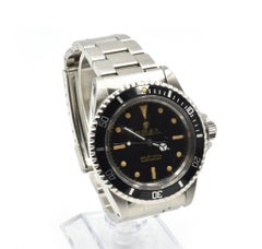 Rolex Stainless Steel Submariner Oyster Perpetual Vintage Automatic Wristwatch