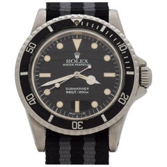 Retro Rolex Submariner Reference 5513 Stainless Steel Watch, 1986