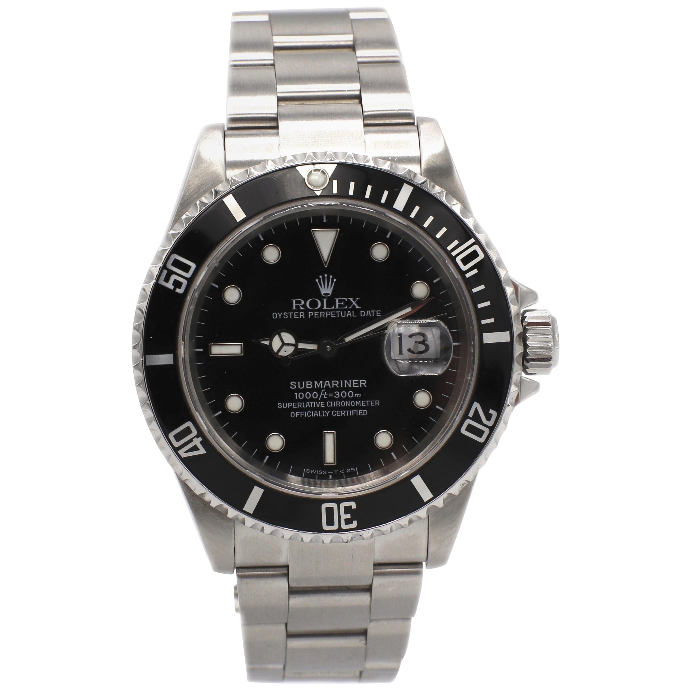 Vintage Rolex Submariner Stainless Steel Reference 16610