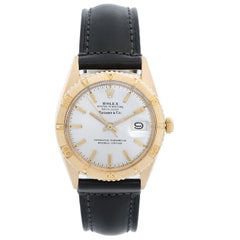 Vintage Rolex & Tiiffany & Co 18K Yellow Gold Thunderbird Datejust Watch 1625
