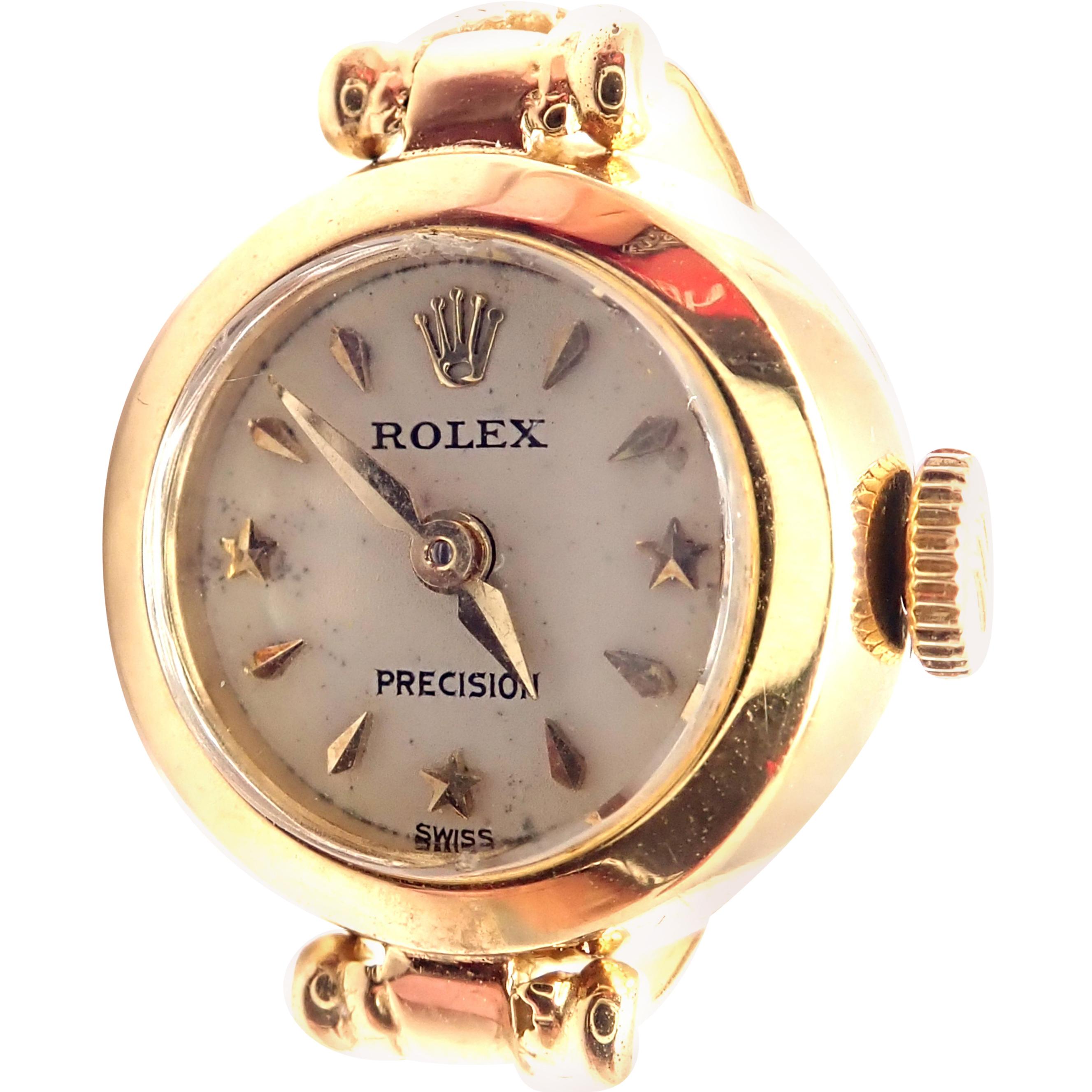 Vintage Rolex Triple Signed Yellow Gold 