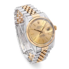 Vintage Rolex Two Tone Datejust Tiffany & Co Dial Men's Watch Ref. 16013