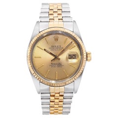 Vintage Rolex Two Tone Datejust Tiffany & Co Dial Men's Watch Ref. 16013