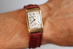 Vintage ROLEX Watch. 9k YG Rolex 2356 Tank Manual Wristwatch.