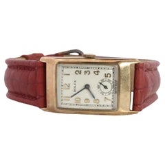 Vintage ROLEX Watch. 9k YG Rolex 2356 Tank Manual Wristwatch.