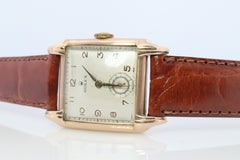 Vintage ROLEX Watch. 9k YG Rolex 4533 Square Tank Manual Wristwatch.