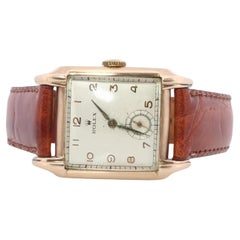 Vintage ROLEX Watch. 9k YG Rolex 4533 Square Tank Manual Wristwatch.