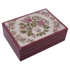 Vintage Rolex Watch Box, Ornate Fabric & Leatherette, UK, 20th Century