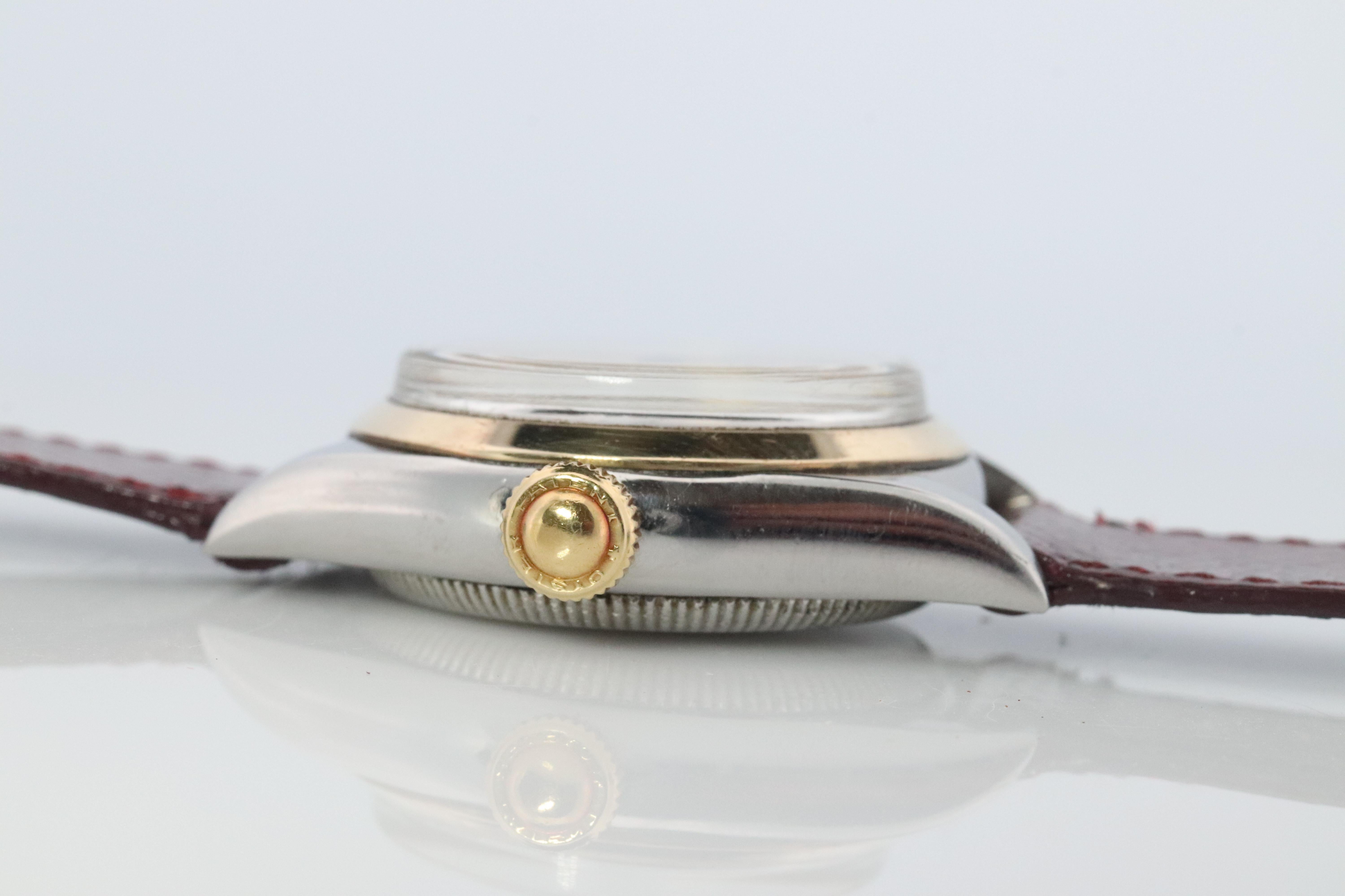 Men's Vintage Rolex Watch. ROLEX Oyster Royal 3121 SS and 9k Bezel. 29mm For Sale