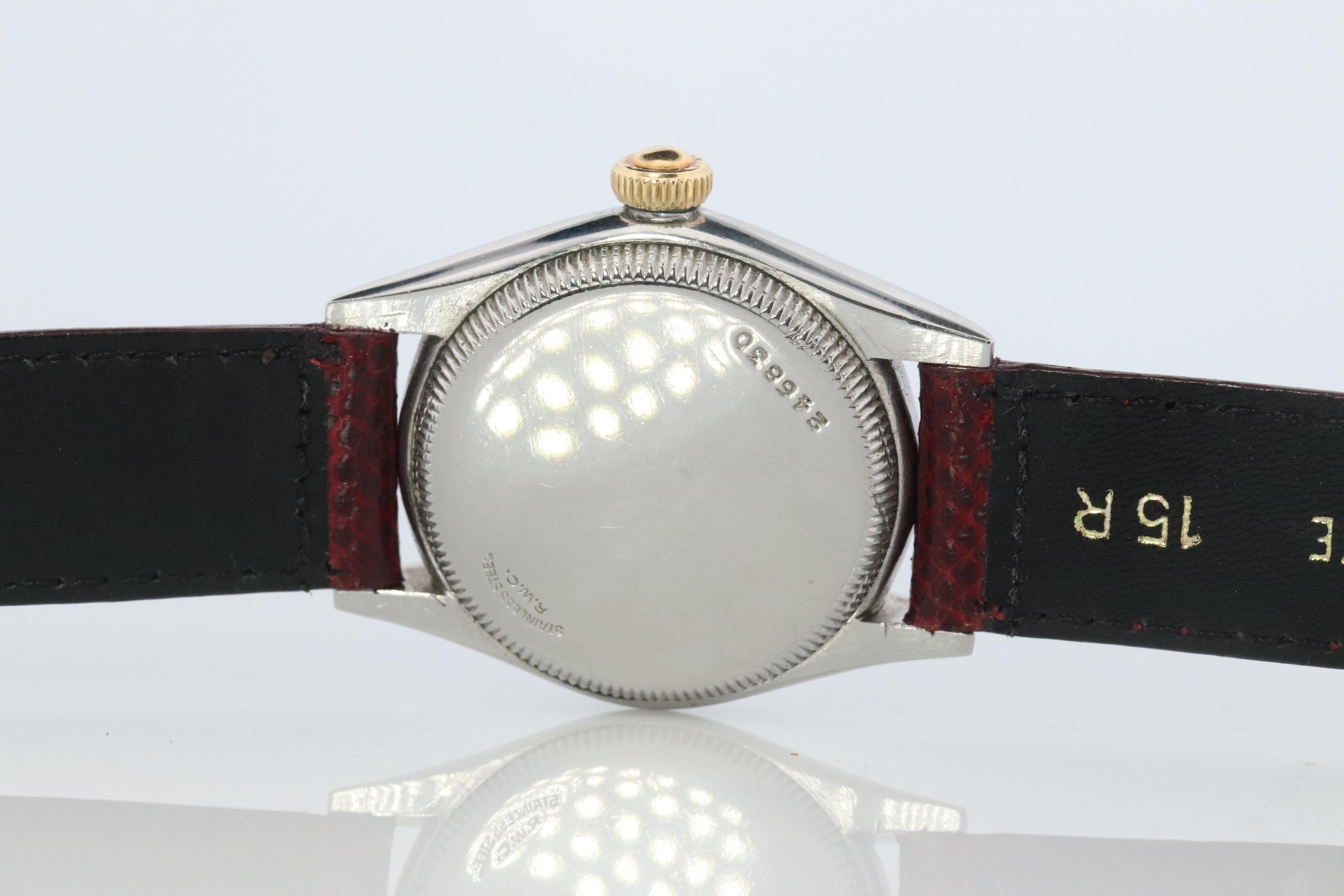 Vintage Rolex Watch. ROLEX Oyster Royal 3121 SS and 9k Bezel. 29mm For Sale 4