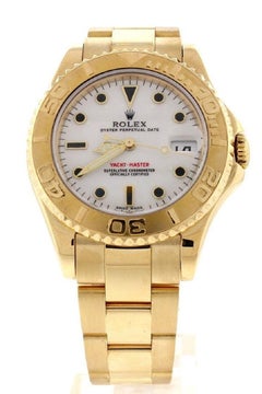 Orologio Rolex Yacht-Master Quadrante bianco Oro giallo 18 carati