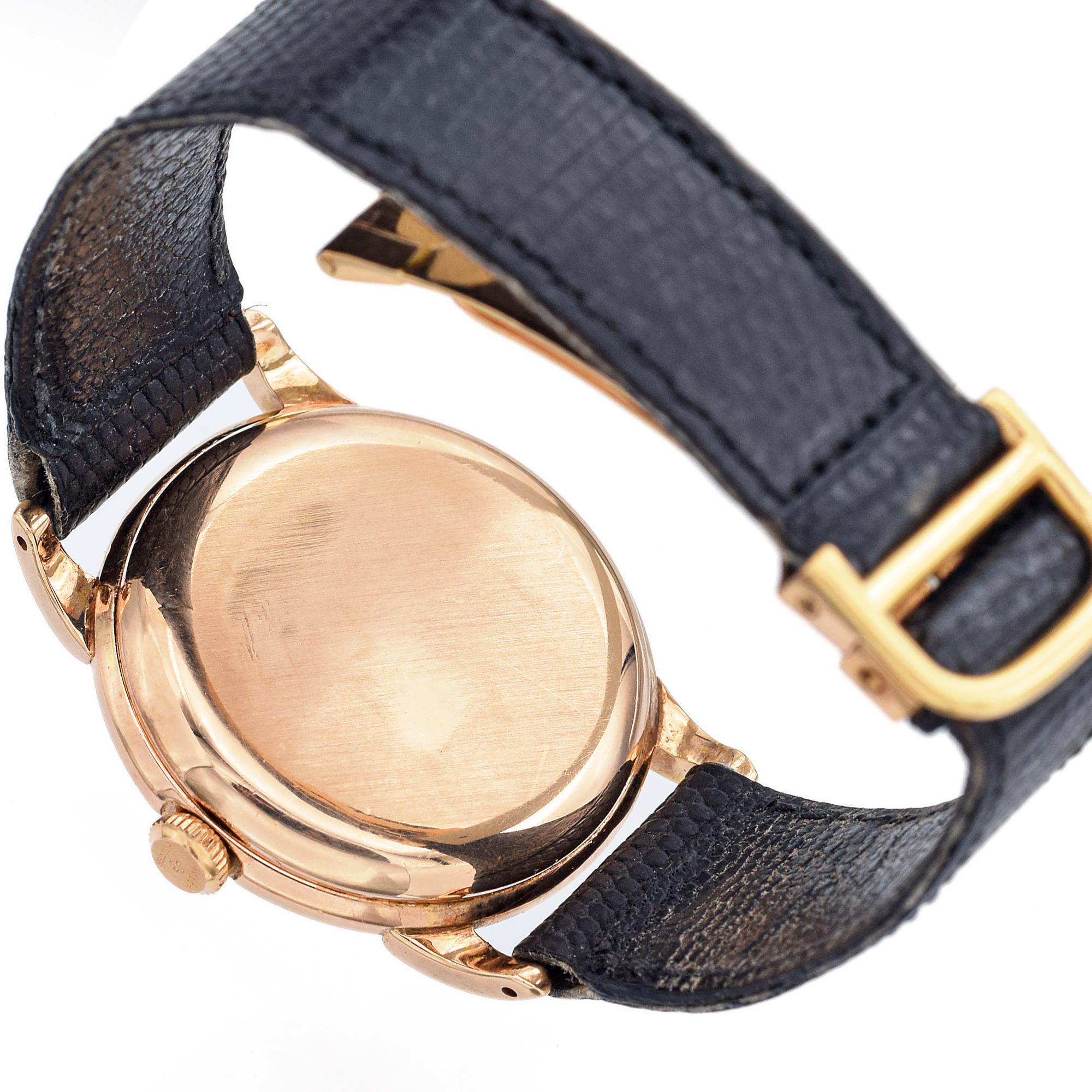 Vintage Rolex Jumbo Rose Gold Men's Hand Wind Watch  For Sale 2