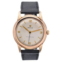 Vintage Rolex Jumbo Rose Gold Men's Hand Wind Watch 